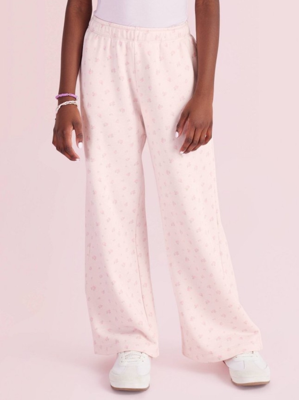LoveShackFancy Esme Blooming Heirloom Ditsy French Terry Wide Leg Sweatpants XXL